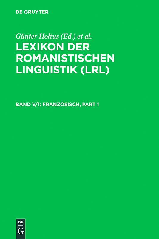 Lexikon der Romanistischen Linguistik (LRL) / Französisch
