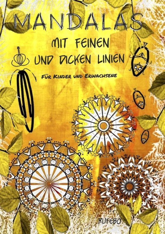 Mandalas mit feinen und dicken Linien