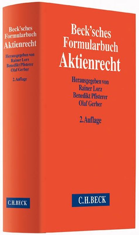 Beck'sches Formularbuch Aktienrecht