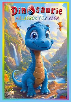 Dinosauriemålarbok för barn 4-8 år med 50 söta bilder att färglägga