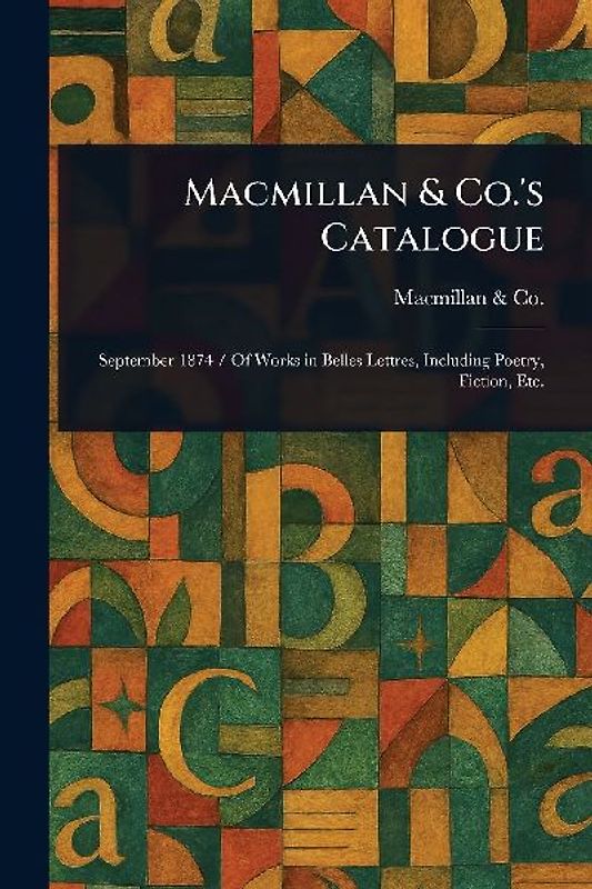Macmillan & Co.'s Catalogue
