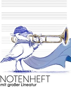 Notenheft mit großer Lineatur: Blanko Notenheft für Musik in der Schule, zum Komponieren, Songs schreiben und Üben mit Instrumenten, 100 Seiten, DIN A4