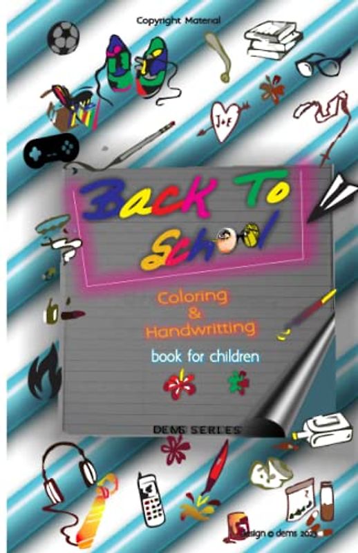 Back to scool: Coloring and handwriting book