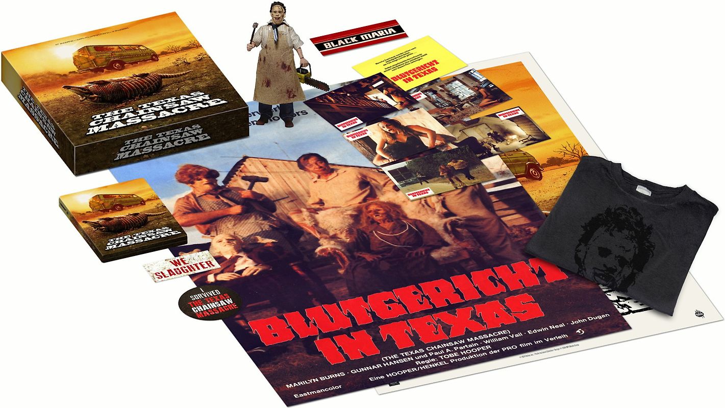 The Texas Chainsaw Massacre - 40th Anniversary [inkl.Leatherface-Figur, T-Shirt, 2 Plakate, 6 Postkarten, 3 Aufkleber] Blu-ray Disc