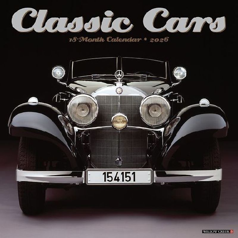 Classic Cars 2026 12 X 12 Wall Calendar
