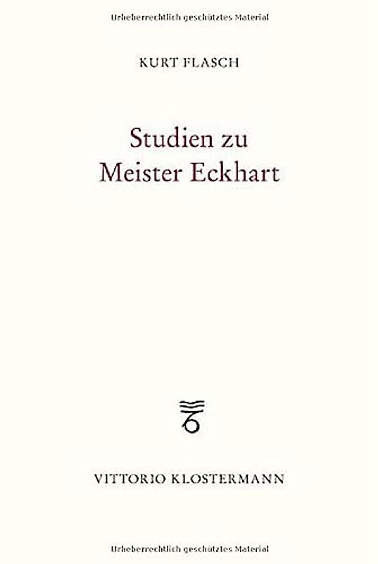 Studien zu Meister Eckhart