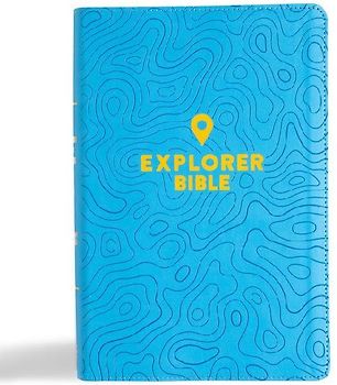 CSB Explorer Bible for Kids, Sky Blue Leathertouch, Indexed