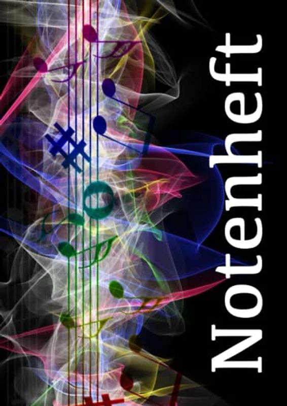Notenheft: Buntes Notenheft mit 100 Seiten