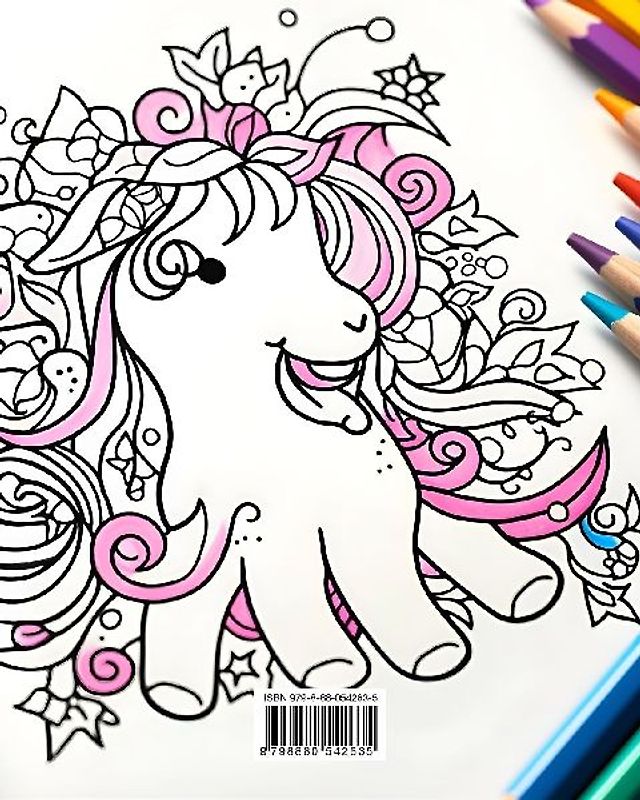 Älskvärda hästar - Målarbok för barn - Kreativa och roliga scener med skrattande hästar