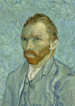 Notizbuch A4 blanko Hardcover - Motiv "Selbstporträt" Vincent van Gogh - 100 Seiten - FSC Papier