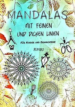 Mandalas mit feinen und dicken Linien