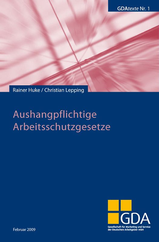 Aushangpflichtige Arbeitsschutzgesetze