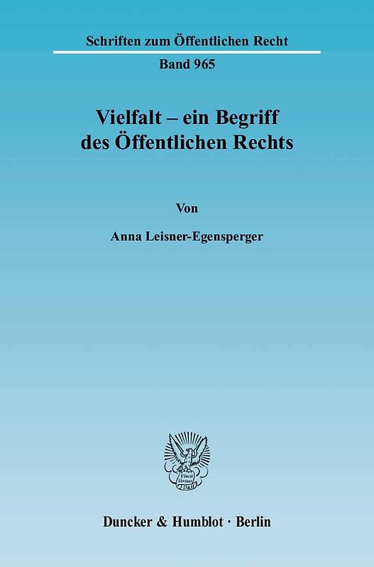 Vielfalt – ein Begriff des Öffentlichen Rechts.