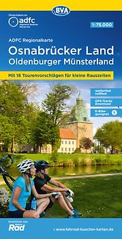 BVA ADFC Regionalkarte Osnabrücker Land /Oldenburger Münsterland, mit Knotenpunkten 1:75.000