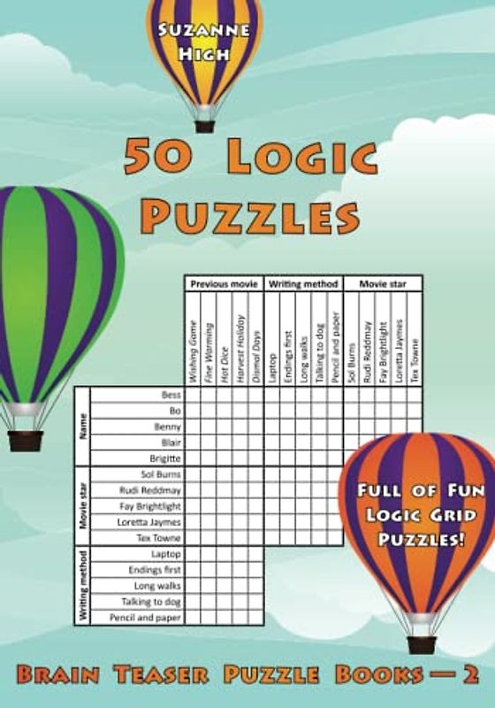 50 Logic Puzzles: Full of Fun Logic Grid Puzzles!: Volume 2 (Brain Teaser Puzzle Books)