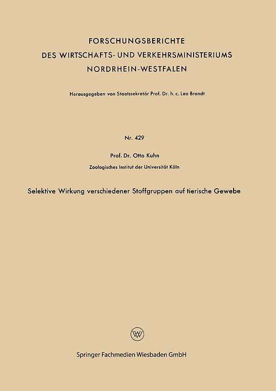 Selektive Wirkung verschiedener Stoffgruppen auf tierische Gewebe