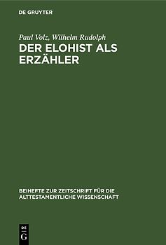 Der Elohist als Erzähler