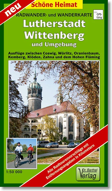 Radwander- und Wanderkarte Lutherstadt Wittenberg und Umgebung