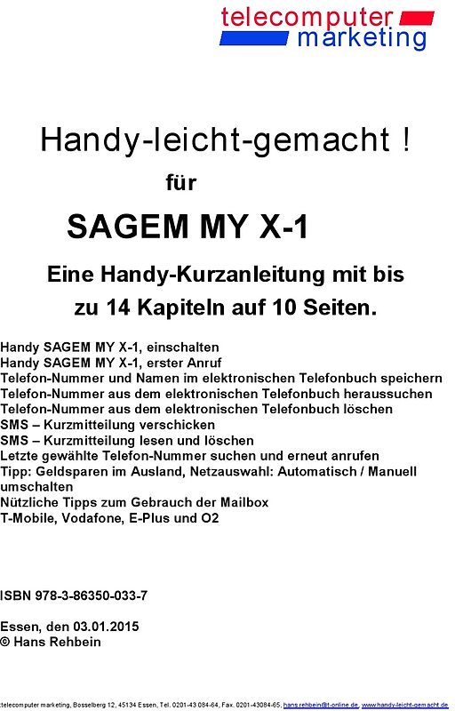 Sagem MY X-1-leicht-gemacht. Handy-leicht-gemacht für Sagem MY X-1