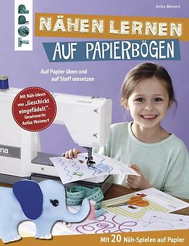 Nähen lernen auf Papierbögen