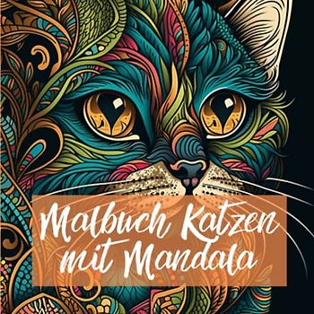 Malbuch Katzen mit Mandala: Süße Katzen im Zentangle-Stil für Kinder und Erwachsene
