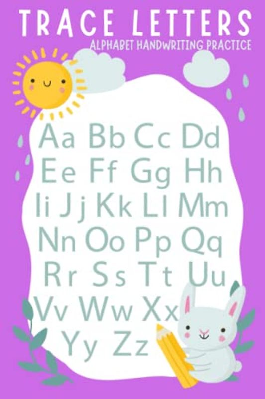 Trace Letters - Alphabet Handwriting Practice workbook for kids: Preschool writing magenta Workbook, trace numbers, coloring, Kindergarten and Kids Ages 3-5, (Preschool & Kindergarten)