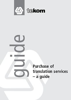 Purchase of translation services - A guide
