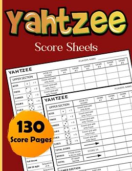 Yahtzee Score Sheets: 774 Yahtzee Game Score Pads | Non-Perforated Book