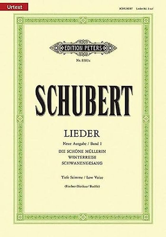 Lieder, Band 1 / Neue Ausgabe / URTEXT: Tiefe Singstimme / (für Gesang und Klavier)