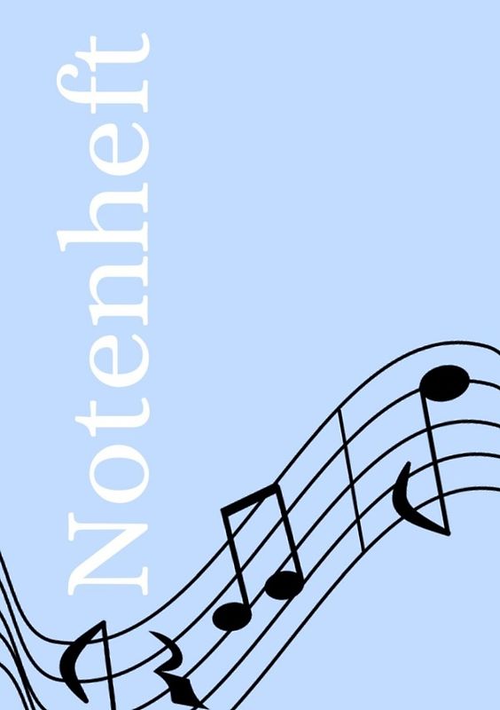 Notenheft: DIN A5 Notenlinienheft | 30 Seiten mit 12 Notenzeilen / Systeme pro Blatt | Papier 90g/m² | Musikheft mit Notenlinien