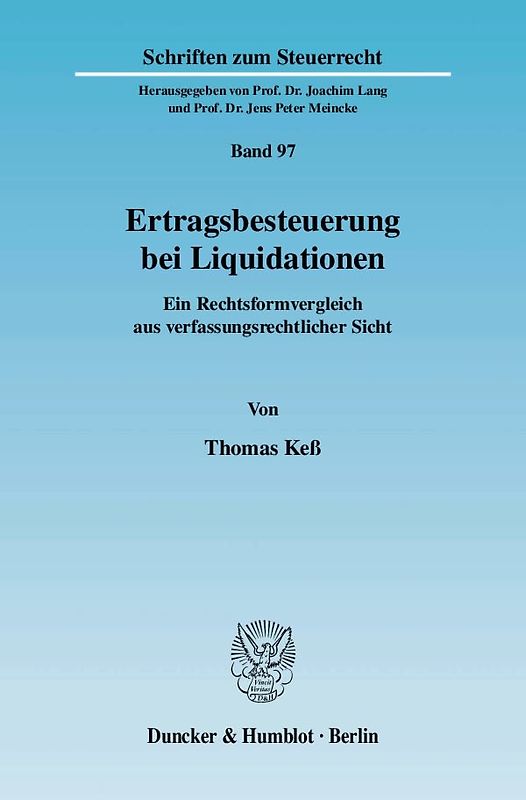 Ertragsbesteuerung bei Liquidationen.
