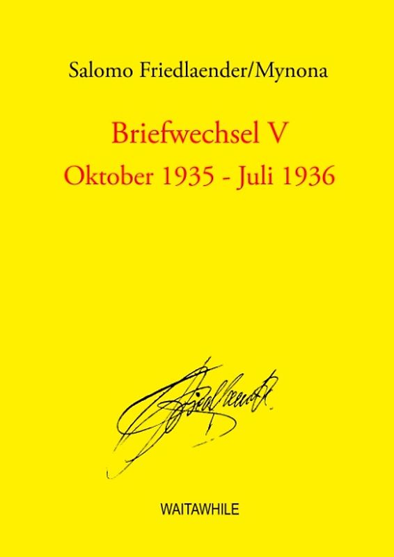 Briefwechsel V