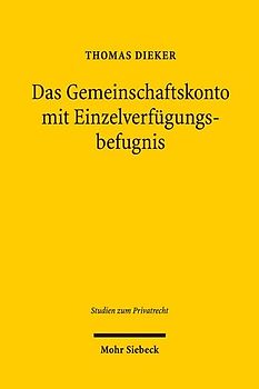 Das Gemeinschaftskonto mit Einzelverfügungsbefugnis