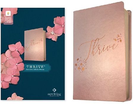 NLT Thrive Devotional Bible for Women, Filament Enabled (Leatherlike, Rose Metallic)