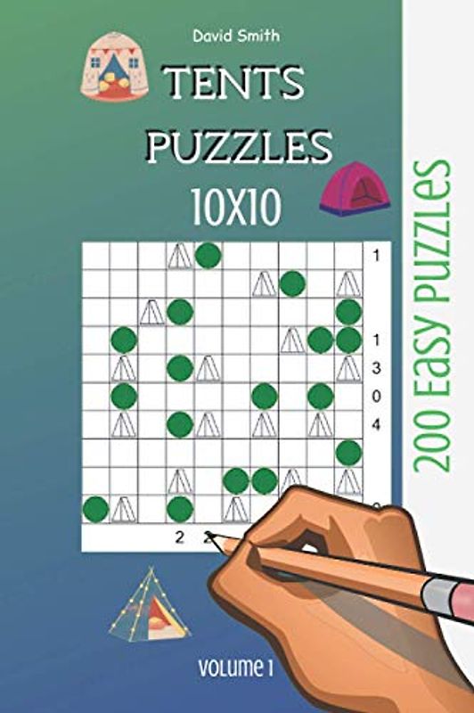 Tents Puzzles - 200 Easy Puzzles 10x10 vol.1