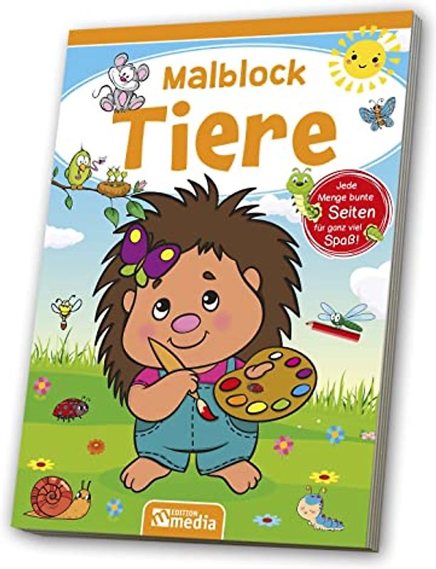 Malblock A5 - Tiere: 80 Blatt