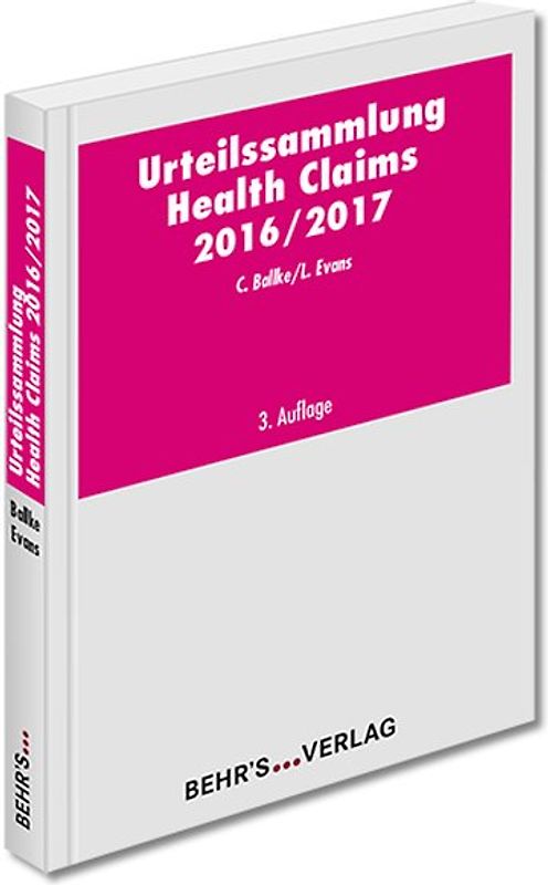 Urteilssammlung Health-Claims 2016/2017