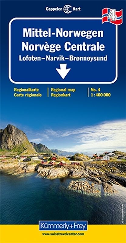 Mittel-Norwegen Nr. 04 Regionalkarte Norwegen 1: 400 000