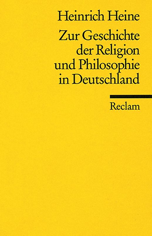 Zur Geschichte der Religion und Philosphie in Deutschland