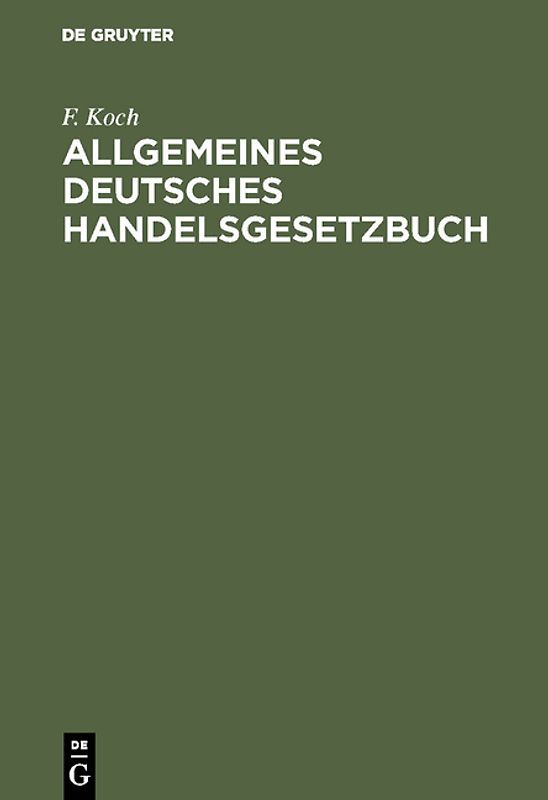 Allgemeines deutsches Handelsgesetzbuch
