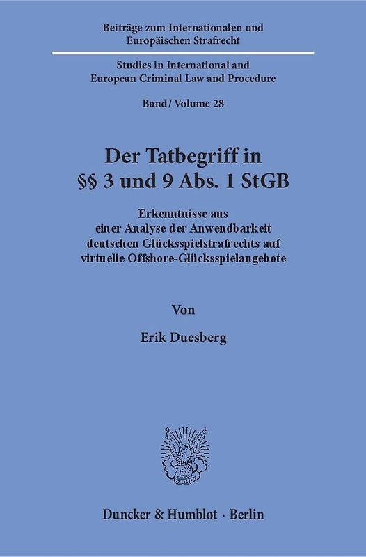 Der Tatbegriff in §§ 3 und 9 Abs. 1 StGB.
