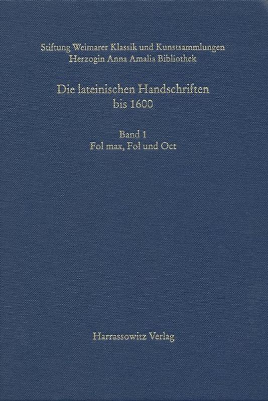 Die lateinischen Handschriften bis 1600