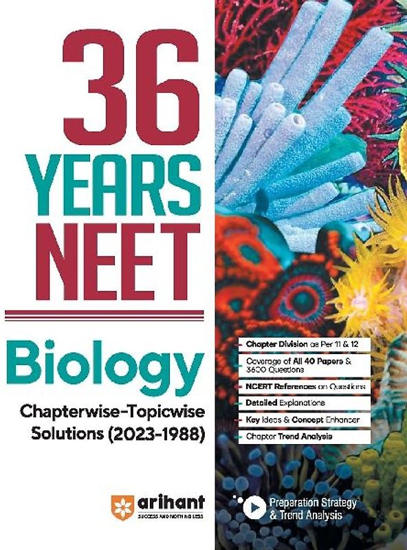 36 Years' Chapterwise Topicwise Solutions NEET Biology 1988-2023