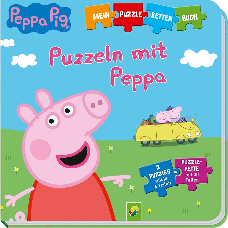 Peppa Pig - Puzzeln mit Peppa. Puzzle-Ketten-Buch mit 5 Puzzles mit je 6 Teilen