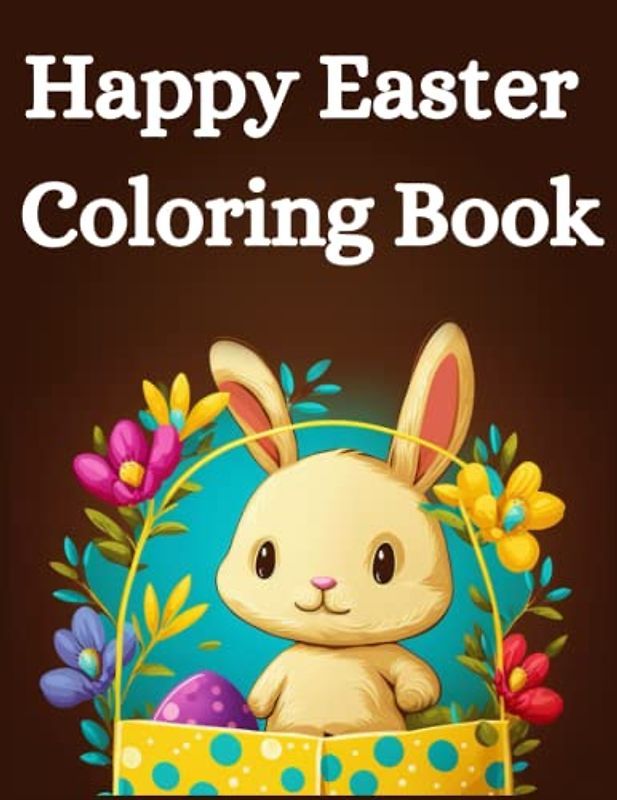 Easter Themed Colouring Book For Adults , 50 Adorable Designs With Easter Eggs , Butterflies , Bunnies , Flowers , Beautiful Landscape To Relax And Focus 100 Pages A4 8.5" x 11" Large Design