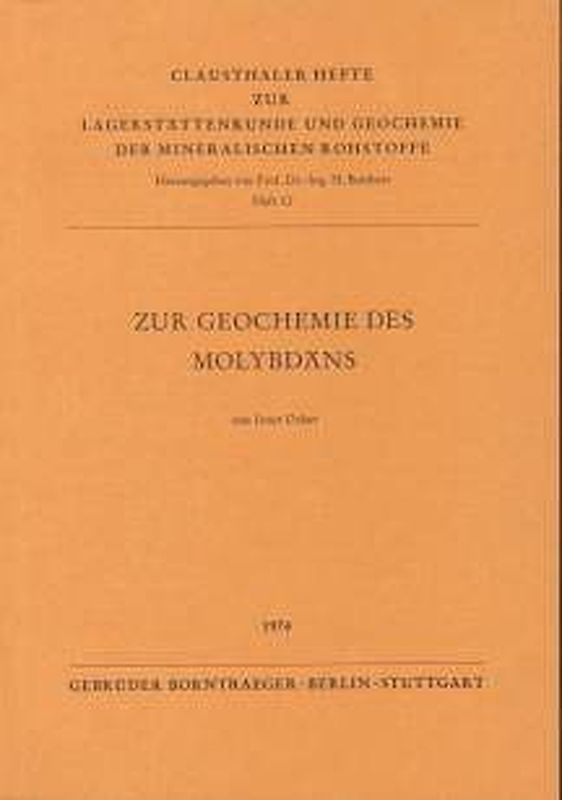 Zur Geochemie des Molybdäns