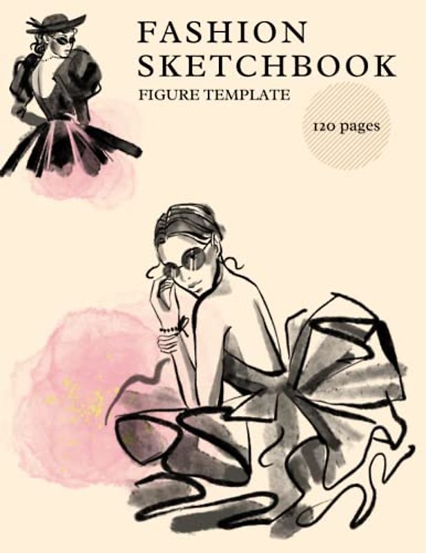 Fashion Sketchbook Figure Template: 120 Large Female Figure Template For Easily Sketching Your Fashion Design Styles With Thin Lines