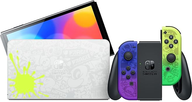 Nintendo Switch OLED 64 GB [Splatoon 3 Edición mandos multicolor incluídos] blanco