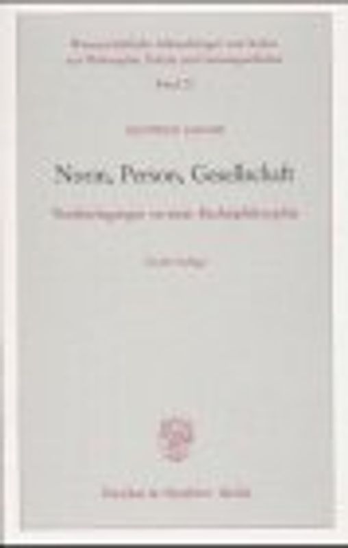 Norm, Person, Gesellschaft.