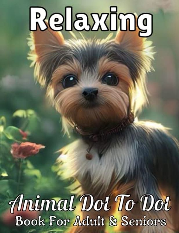 Relaxing Animal Dot To Dot Book For Adult & Seniors: Large print Dot To Dot For Seniors and adult.Birds, Flowers, cats, and more